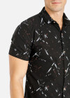Wholesale Men's Casual Abstract Print Short Sleeve Shirt - Liuhuamall