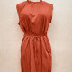 Women's Casual Ruffle Neck Sleeveless Lace Up Plain Short Dress 18# Clothing Wholesale Market -LIUHUA