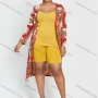 Wholesale Women's Long Sleeve Baroque Print Knee Length Cardigan preview