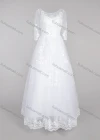 Wholesale Women's Glamorous Scoop Neck Embroidery Sequin Corset Bodice Classic Tulle Wedding Dress - Liuhuamall