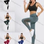 Wholesale Women's High Waist Plain Mesh Splicing Workout Leggings preview