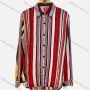 Wholesale Women's Vintage Long Sleeve Multicolor Striped Button Down Shirts preview