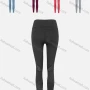 Wholesale Women's Sporty Plain High Waist Mesh Patchwork Pockets Leggings preview
