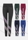 Wholesale Women's Sporty High Waist Colorblock Long Yoga Leggings - Liuhuamall