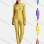 Wholesale Women's 2-Pieces Sporty High Stretchy Mock Neck Cutout Jumpsuit With Triangle Bikini preview