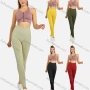 Wholesale Women's Athletic Plain Breathable Stretchy Zip Sporty Bra 2-piece Set preview