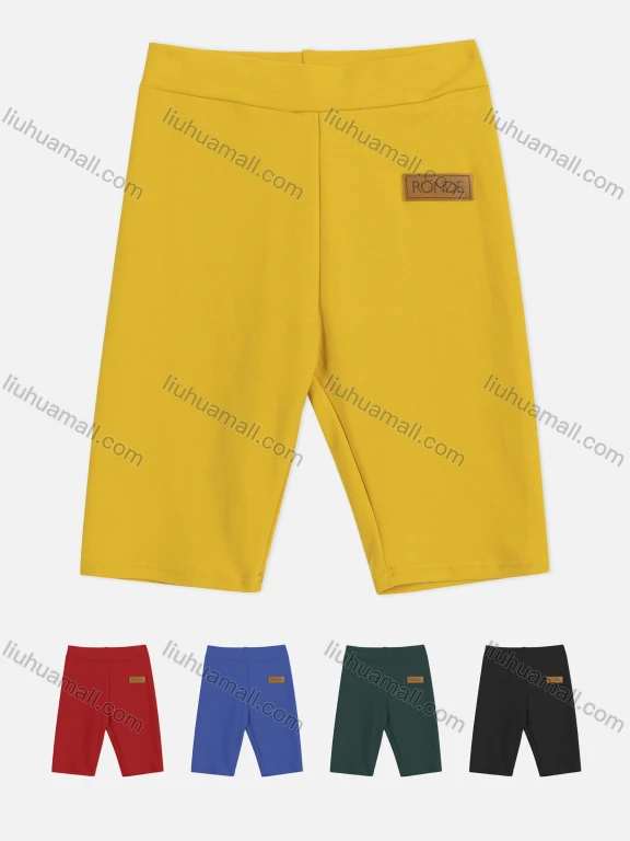 Wholesale Women's Athletic Plain Elastic High Waist Running Biker Shorts 1Y1A0891#