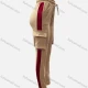 Wholesale Women's Casual Side Striped Drawstring Sweatpants With Flap Pockets Apricot Clothing Wholesale Market Liuhua