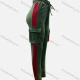 Wholesale Women's Casual Side Striped Drawstring Sweatpants With Flap Pockets Army Green Clothing Wholesale Market Liuhua