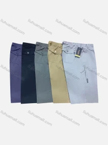 Wholesale Men's Plus Size Flap Pockets Zipper Pockets Elastic Waist Shorts 555#, LIUHUA CLOTHING WHOLESALE