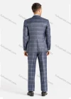 Wholesale Men's Formal Business 3-Piece Slim Fit One Button Plaid Suit Set - Liuhuamall