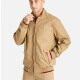 Men's Casual Plain Stand Collar Long Sleeve Zipper Jacket Camel Clothing Wholesale Market -LIUHUA