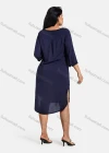 Wholesale Women's Plus Size Elegant V Neck 3/4 Sleeve Embroidery Knee Length Dress - Liuhuamall