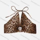 Wholesale Women's Sexy Open Chest Lace Up Adjustable Leopard Print Bikini Tops Brown Guangzhou Clothing Wholesale Market & Suppliers -LIUHUAMALL