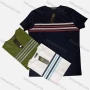 Wholesale Men's Casual Round Neck Short Sleeve Striped T-Shirt preview