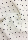 Wholesale Women's Casual Pin Dot Floral Embroidery Tie Neck Cold Shoulder Blouse - Liuhuamall