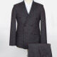 Men's Formal Plaid Print Flap Pockets Double Breasted Blazer & Suit Pants 2-Piece Suit Sets OG2205-D2473-27# 9# Clothing Wholesale Market -LIUHUA