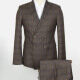 Men's Formal Plaid Print Flap Pockets Double Breasted Blazer & Suit Pants 2-Piece Suit Sets OG2205-X6793-11# 10# Clothing Wholesale Market -LIUHUA