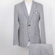 Men's Formal Flap Pockets Plaid Single Breasted Blazer & Suit Pants 2-Piece Suit Sets ZM220502-2# Gray Clothing Wholesale Market -LIUHUA