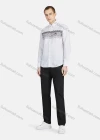 Wholesale Men's Casual Collared Long Sleeve Button Down Wave Print Shirt P001-2# - Liuhuamall