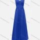 Wholesale Women's Glamorous Plain V Neck Appliques Lace Pearl Decor Splicing Maxi Bridesmaid Dress K068# Blue Clothing Wholesale Market Liuhua