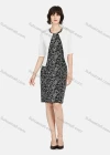 Wholesale Women's Casual Lace Sleeve Jacquard Dress & Plain Cardigan Set - Liuhuamall