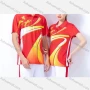 Wholesale Men/Women's Sporty Ice Silk Allover Print Collared Button Front Polo Shirt preview