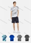 Wholesale Men's Sporty Round Neck Short Sleeve Printed Breathable T-Shirt - Liuhuamall