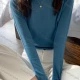 Wholesale Women's Casual Plain Turtleneck Long Sleeve Sweater Tops 8013# Cerulean Clothing Wholesale Market Liuhua