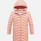 Kids Hooded Casual Long Sleeve Zipper Pocket Thermal Puffer Jacket Pink Clothing Wholesale Market -LIUHUA