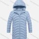 Wholesale Kids Hooded Casual Long Sleeve Zipper Pocket Thermal Puffer Jacket Light Blue Clothing Wholesale Market Liuhua