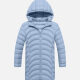 Kids Hooded Casual Long Sleeve Zipper Pocket Thermal Puffer Jacket Light Blue Clothing Wholesale Market -LIUHUA