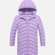 Kids Hooded Casual Long Sleeve Zipper Pocket Thermal Puffer Jacket Purple Clothing Wholesale Market -LIUHUA