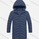Wholesale Kids Hooded Casual Long Sleeve Zipper Pocket Thermal Puffer Jacket Navy Clothing Wholesale Market Liuhua