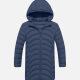 Kids Hooded Casual Long Sleeve Zipper Pocket Thermal Puffer Jacket Navy Clothing Wholesale Market -LIUHUA