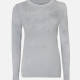 Women's Round Neck Long Sleeve Pearl Decor Plain Sweater Gray Clothing Wholesale Market -LIUHUA