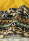 Wholesale Woman's Linen Scoop Neck Short Sleeve Top Tribal Splicing Tunic 3023# - Liuhuamall