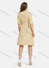 Wholesale Women's Casual Crew Neck A-Line Ditsy Floral Dual Pockets Short Dress - Liuhuamall
