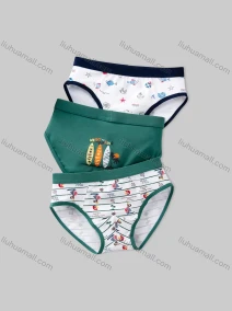 Wholesale Boys Assorted Colors Graphic Elastic Waistband Underwear Briefs(3 Pieces of Pack) N1503#, LIUHUA CLOTHING WHOLESALE