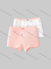 Wholesale Girls Assorted Colors Lovely Graphic Underwear Boxer Panties (2 Pieces of Pack) GD209#, LIUHUA CLOTHING WHOLESALE