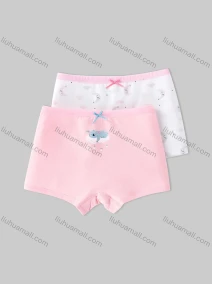 Wholesale Girls Assorted Colors Lovely Graphic Underwear Boxer Panties (2 Pieces of Pack) GD210#, LIUHUA CLOTHING WHOLESALE