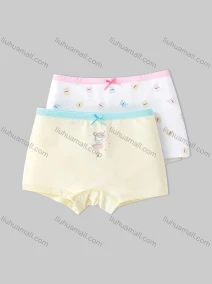 Wholesale Girls Assorted Colors Lovely Graphic Underwear Boxer Panties (2 Pieces of Pack) GD213#, LIUHUA CLOTHING WHOLESALE