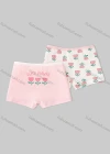 Wholesale Girls Assorted Colors Lovely Graphic Underwear Boxer Panties (2 Pieces of Pack) - Liuhuamall