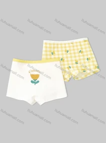Wholesale Girls Assorted Colors Lovely Graphic Underwear Boxer Panties (2 Pieces of Pack) GD306#, LIUHUA CLOTHING WHOLESALE