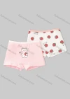 Wholesale Girls Assorted Colors Lovely Graphic Underwear Boxer Panties (2 Pieces of Pack) GD315# - Liuhuamall
