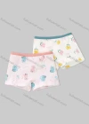 Wholesale Girls Assorted Colors Lovely Graphic Underwear Boxer Panties (2 Pieces of Pack) GD317# - Liuhuamall