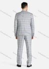 Wholesale Men's Formal Plaid Slim Fit Single Breasted Pockets Blazer & Trousers 2-Piece Suit Set - Liuhuamall