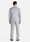 Wholesale Men's Formal Plaid Slim Fit Single Breasted Pockets Blazer & Trousers 2-Piece Suit Set - Liuhuamall