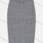 Wholesale Women's Elegant Plaid Print Heart Ring Buckle Zip Back Skirt With Belt 505# preview