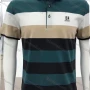 Wholesale Men's Short Sleeve Striped Casual Polo Shirt A09 preview
